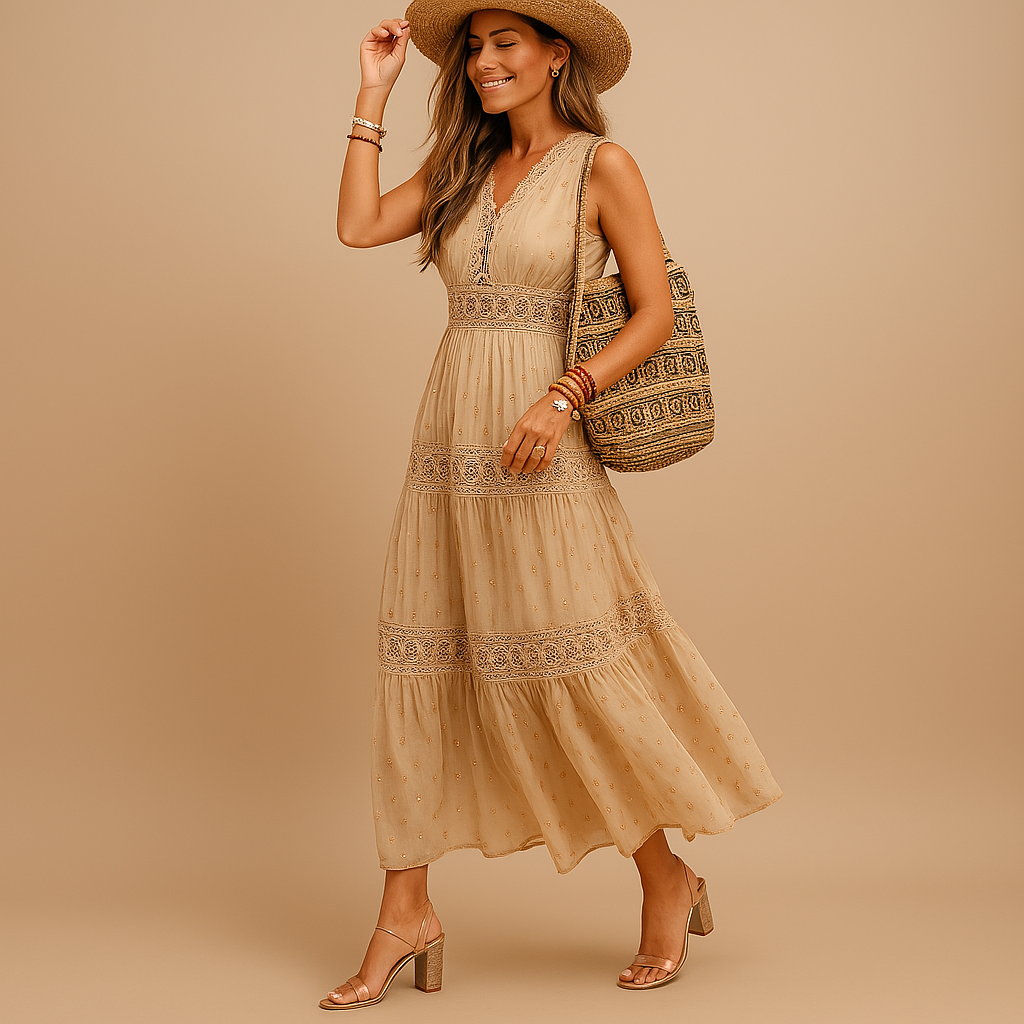 Yara | Boho sommerkjole med Ibiza-look til damer