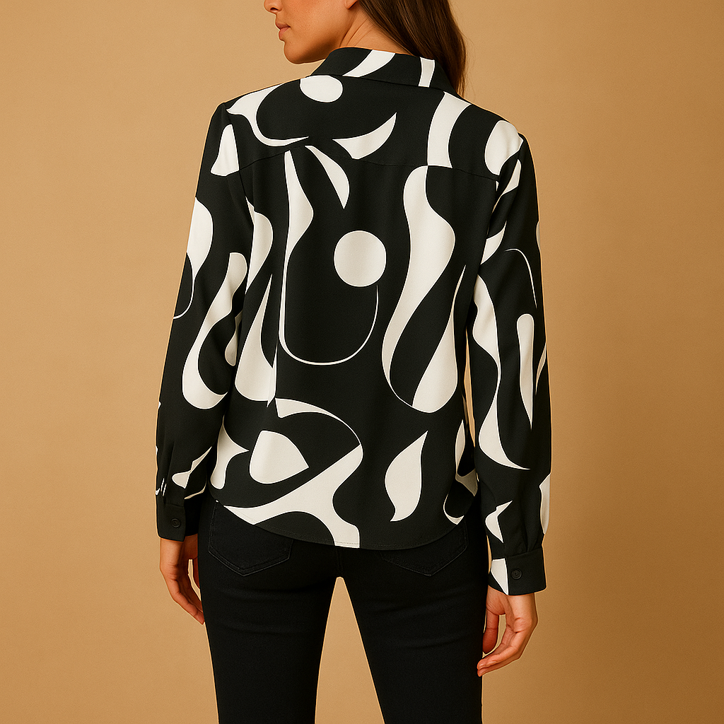 Elin | Chic bluse med print til kvinder