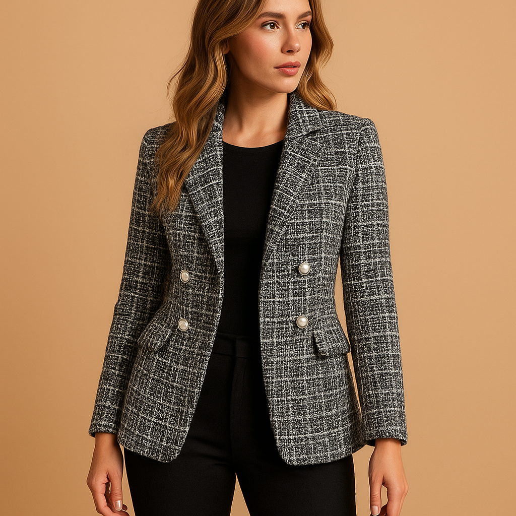 Mirte | Ternet blazer med figursyet pasform til kvinder
