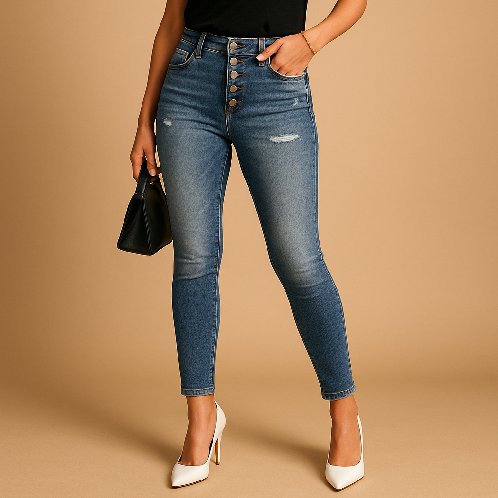 Mila | Slim fit ripped jeans til damer