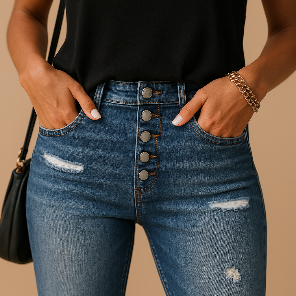Mila | Slim fit ripped jeans til damer