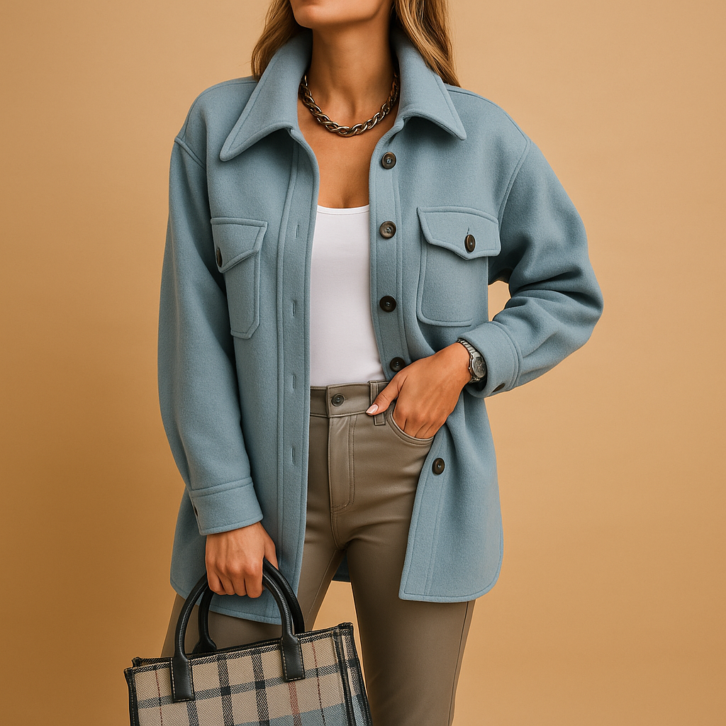 Renée | Vind- og vandtæt damejakke med krave og knapper