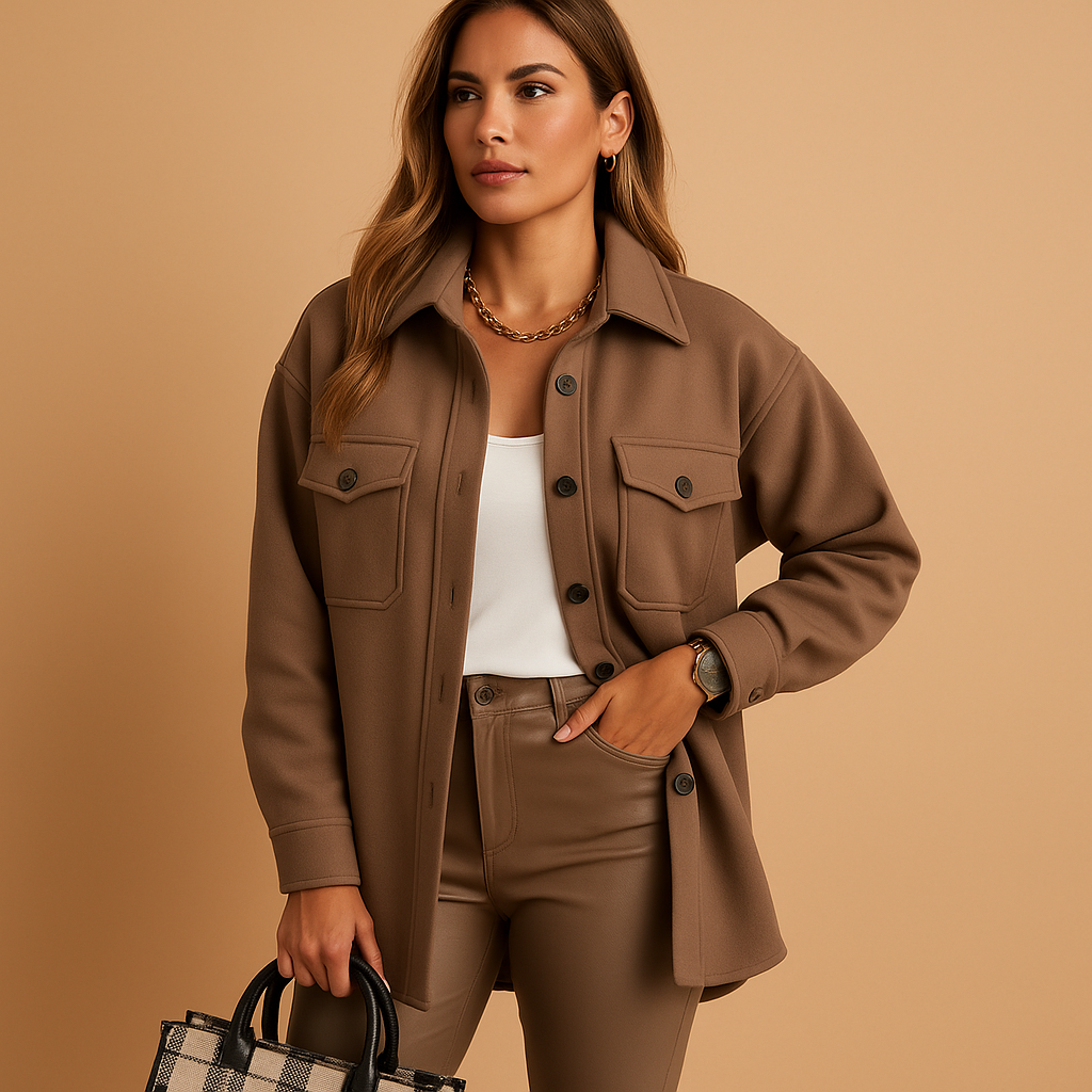 Renée | Vind- og vandtæt damejakke med krave og knapper