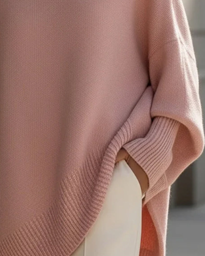 Trui Ronde Hals Loose Middellange