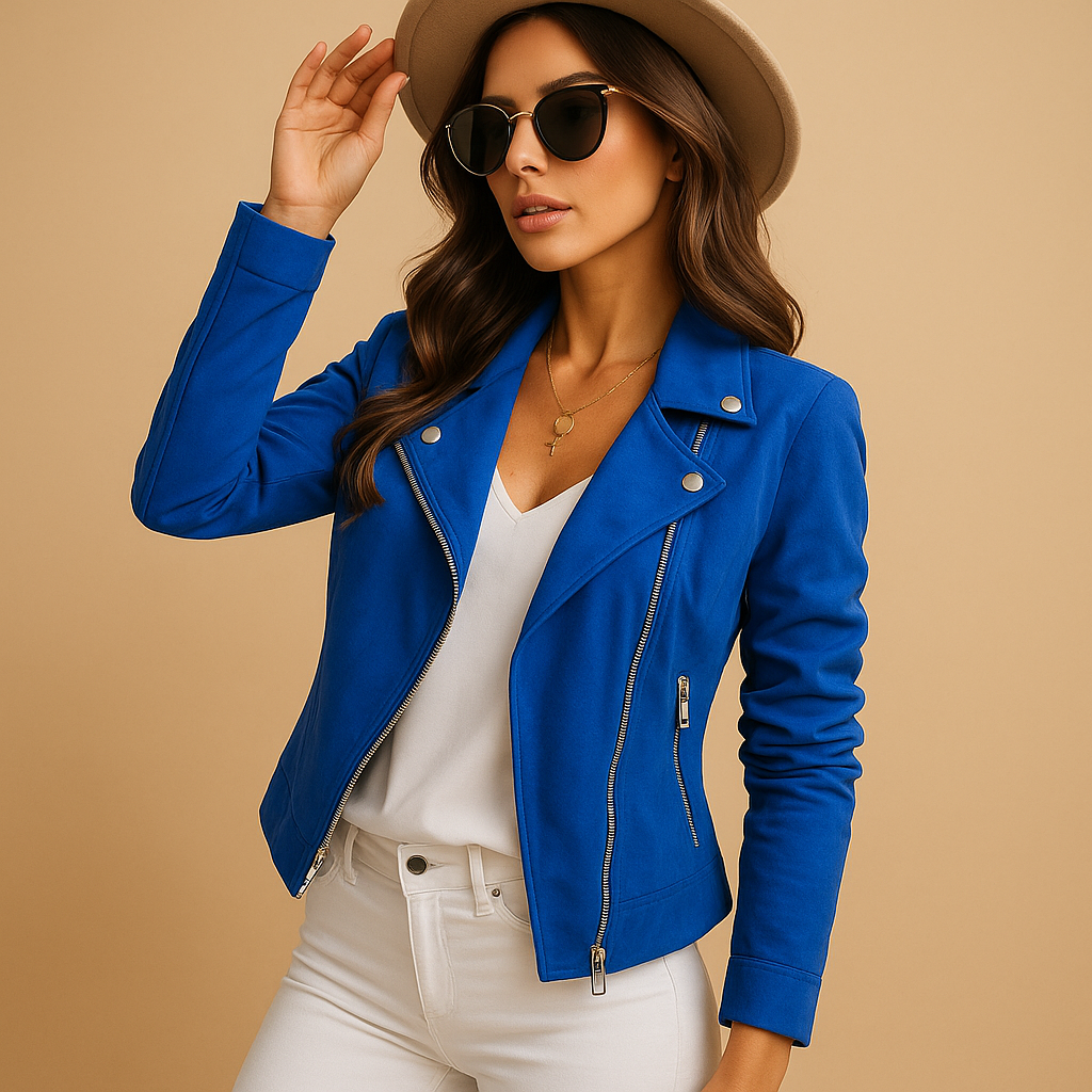 Milou | Casual blazer til kvinder med lynlås og lange ærmer