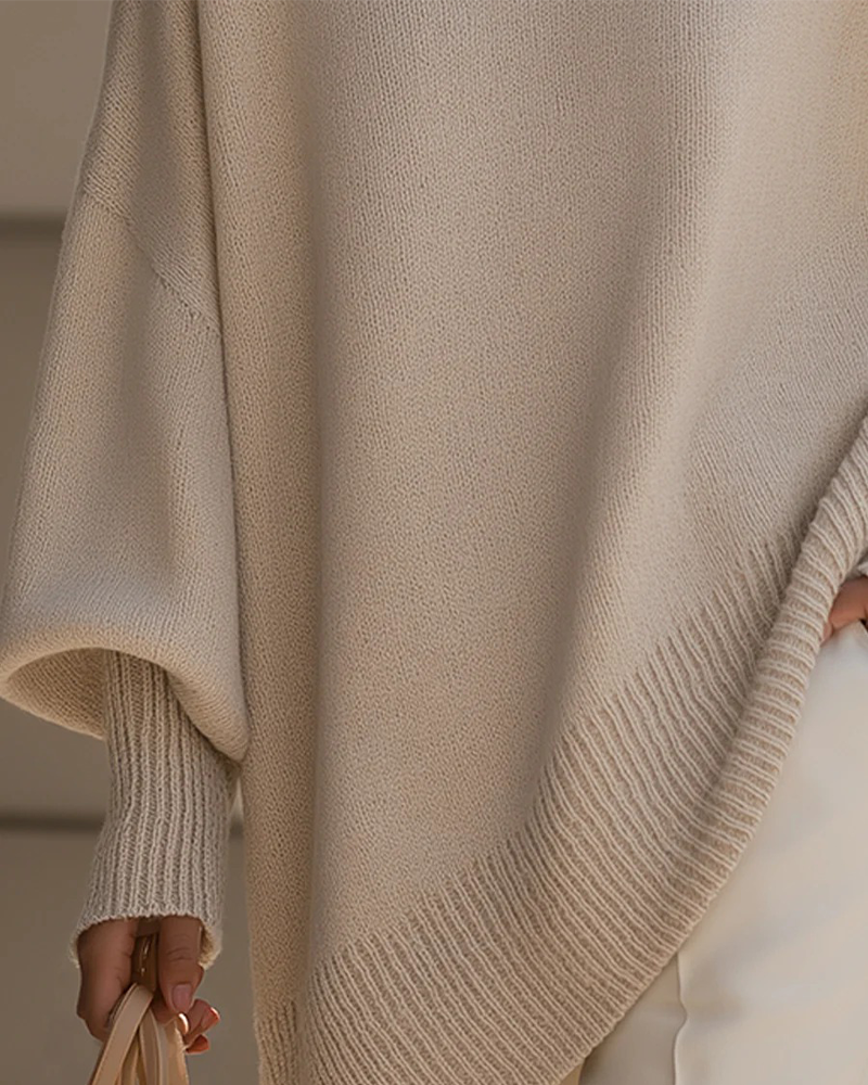 Trui Ronde Hals Loose Middellange