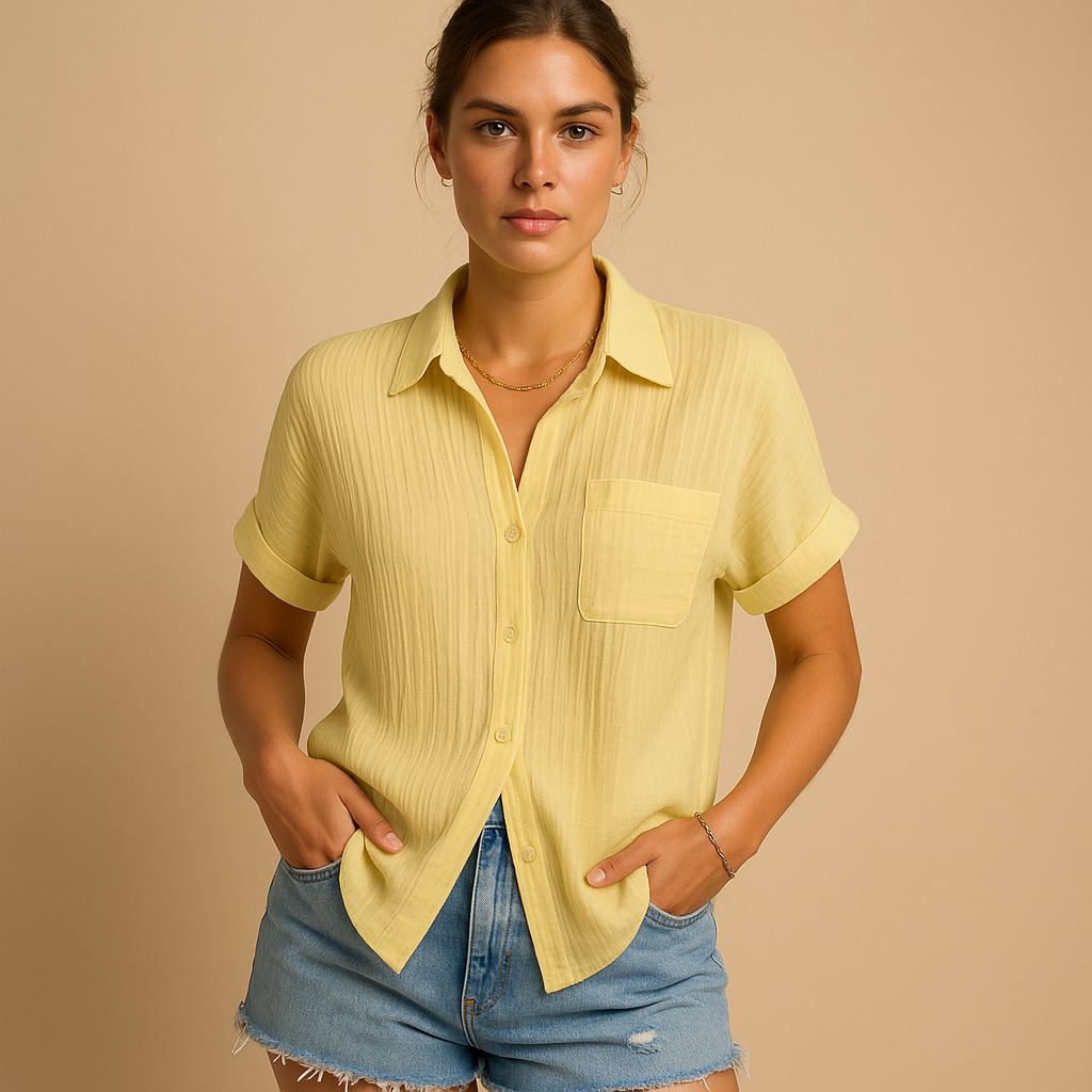 Danique | Elegant casual polo med korte ærmer til kvinder