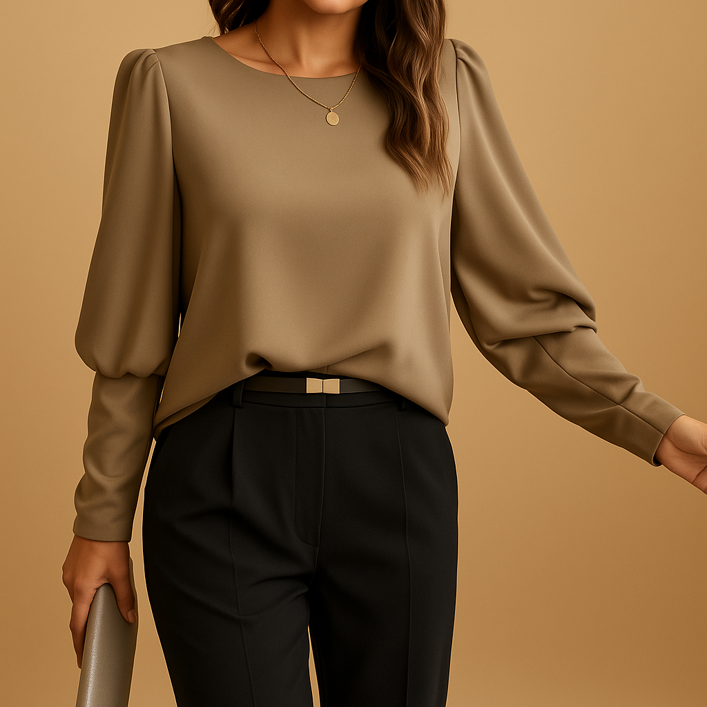 Luna | Elegant bluse med lange ærmer til kvinder