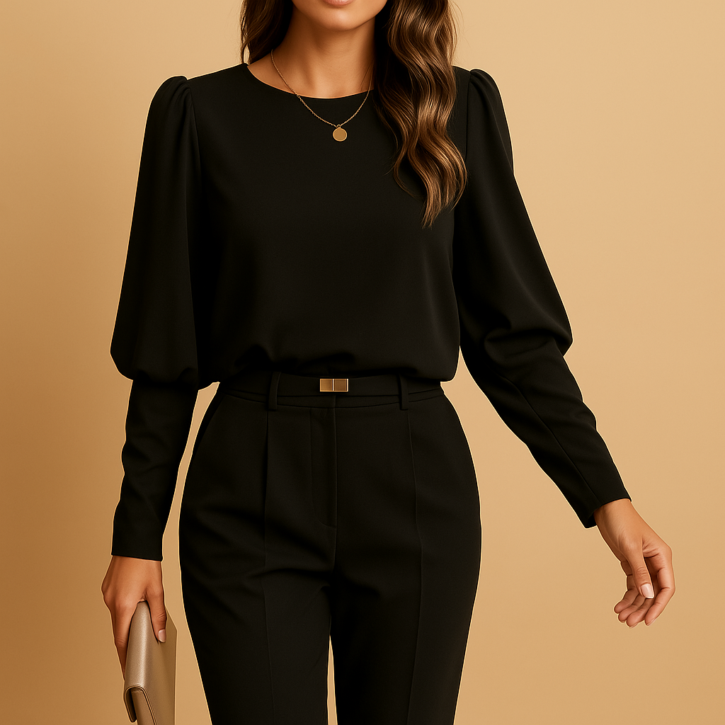 Luna | Elegant bluse med lange ærmer til kvinder