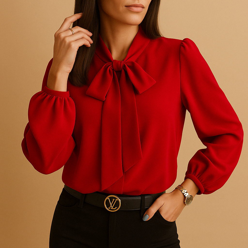 Lianne | Elegant bluse med strikdetalje til kvinder