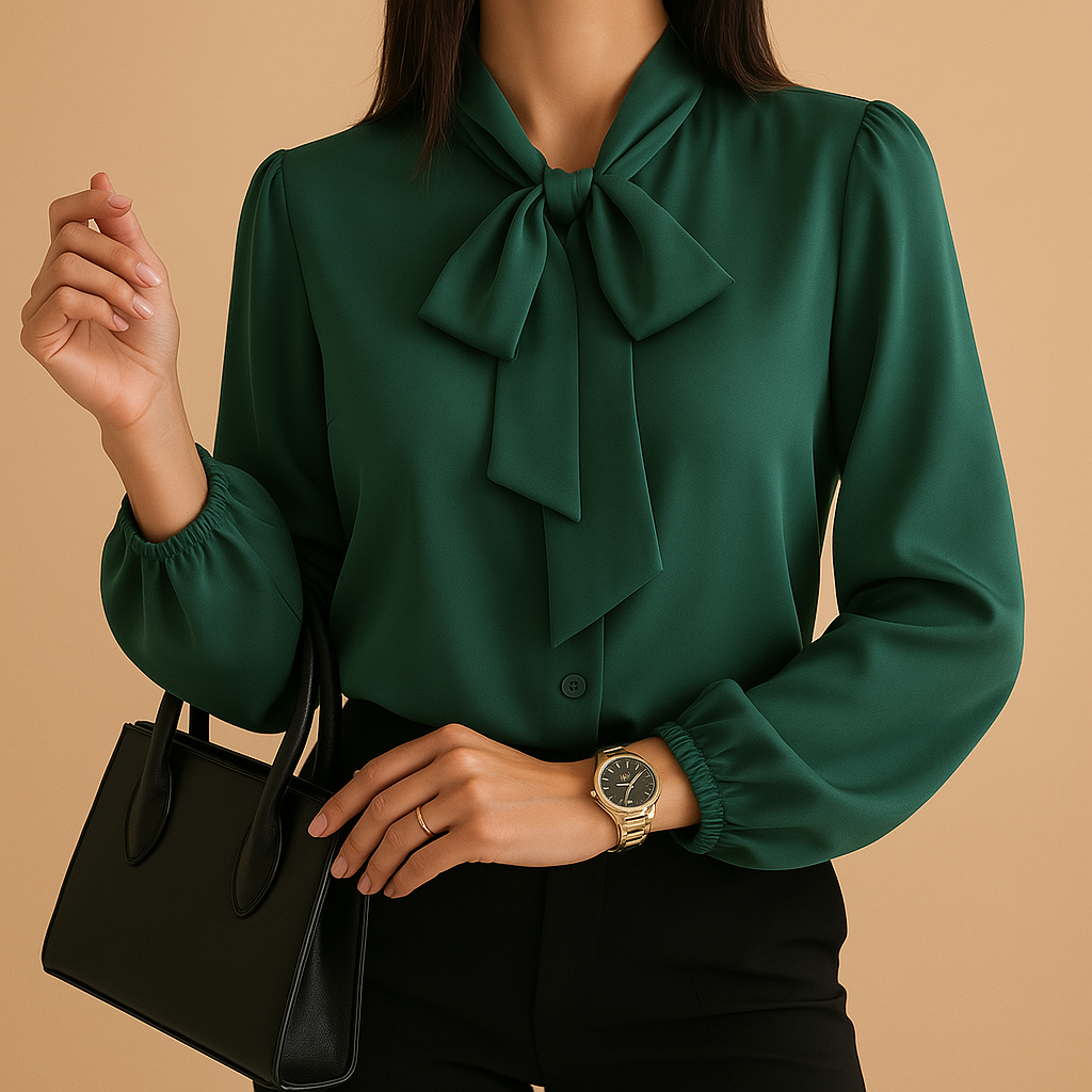 Lianne | Elegant bluse med strikdetalje til kvinder