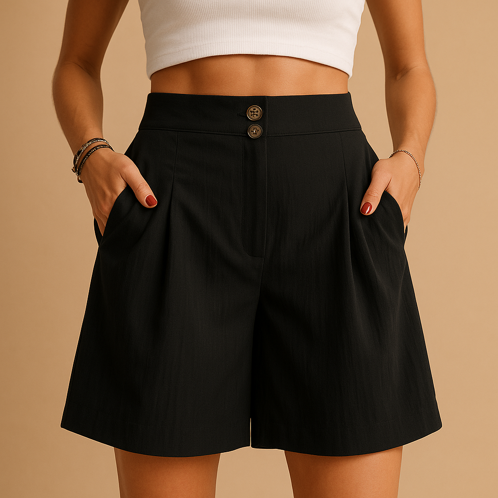 Orla | Elegant shorts med knapdetalje til damer