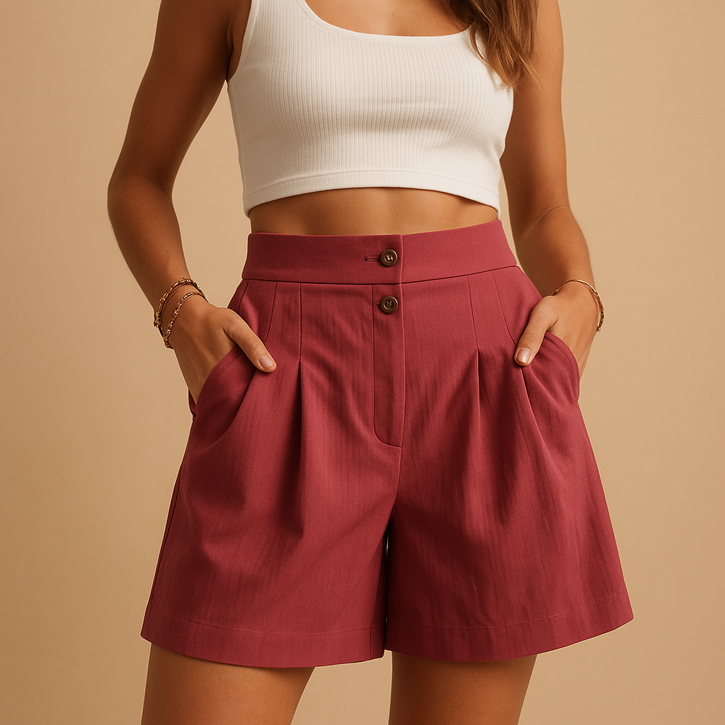 Orla | Elegant shorts med knapdetalje til damer