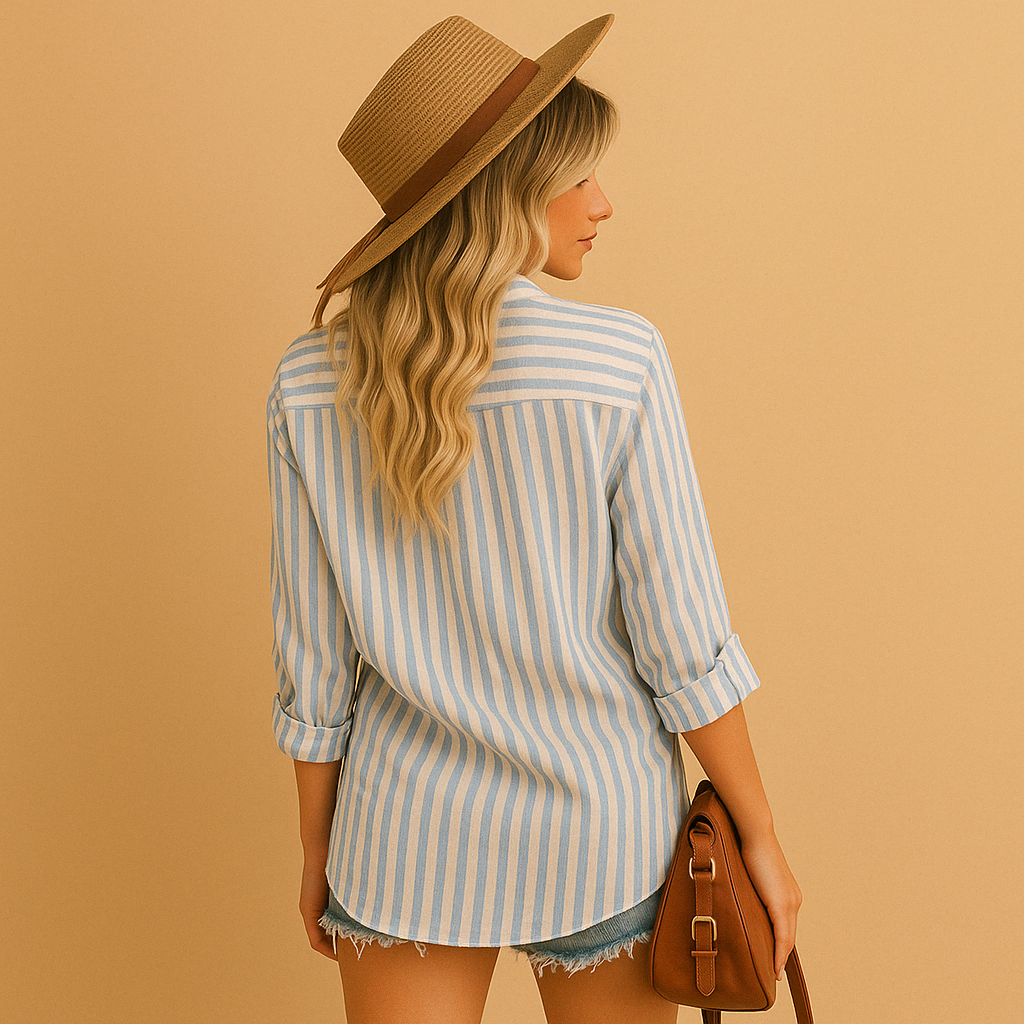 Elise | Stribet bluse med elegant pasform til kvinder