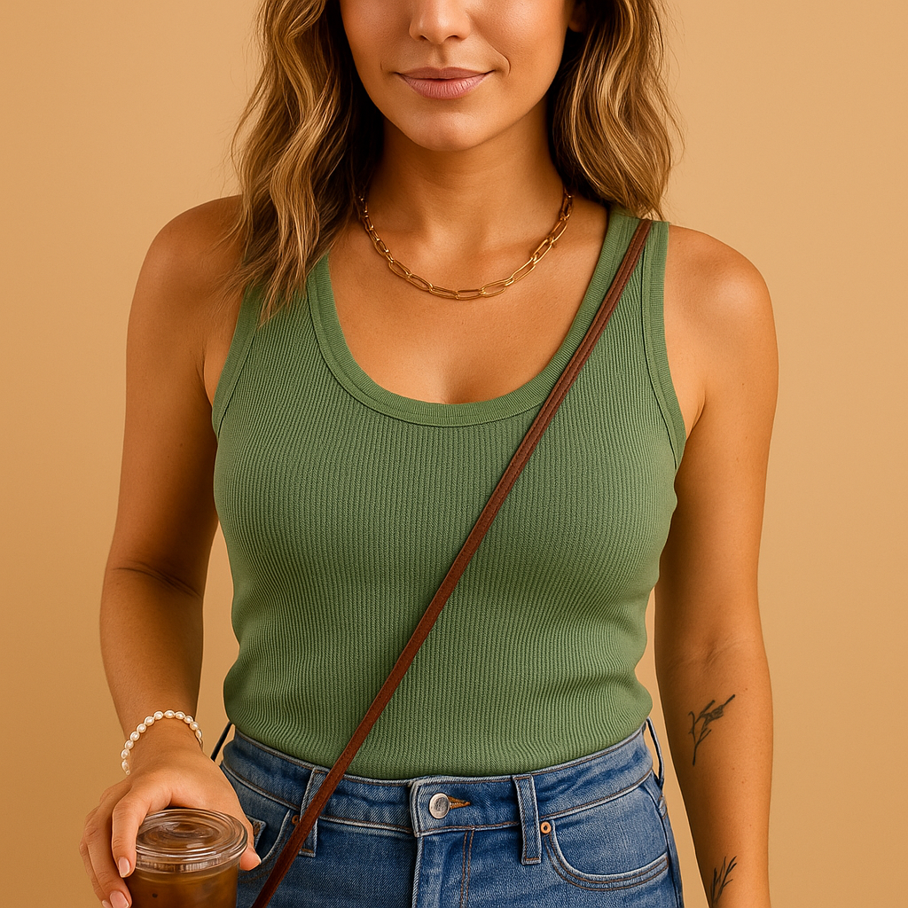 Liva | Let tanktop med U-hals til damer