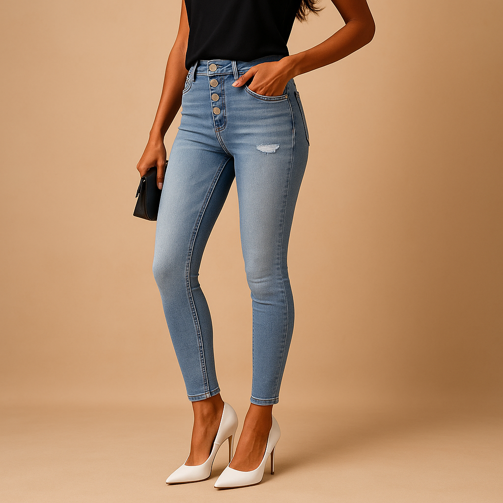 Mila | Slim fit ripped jeans til damer