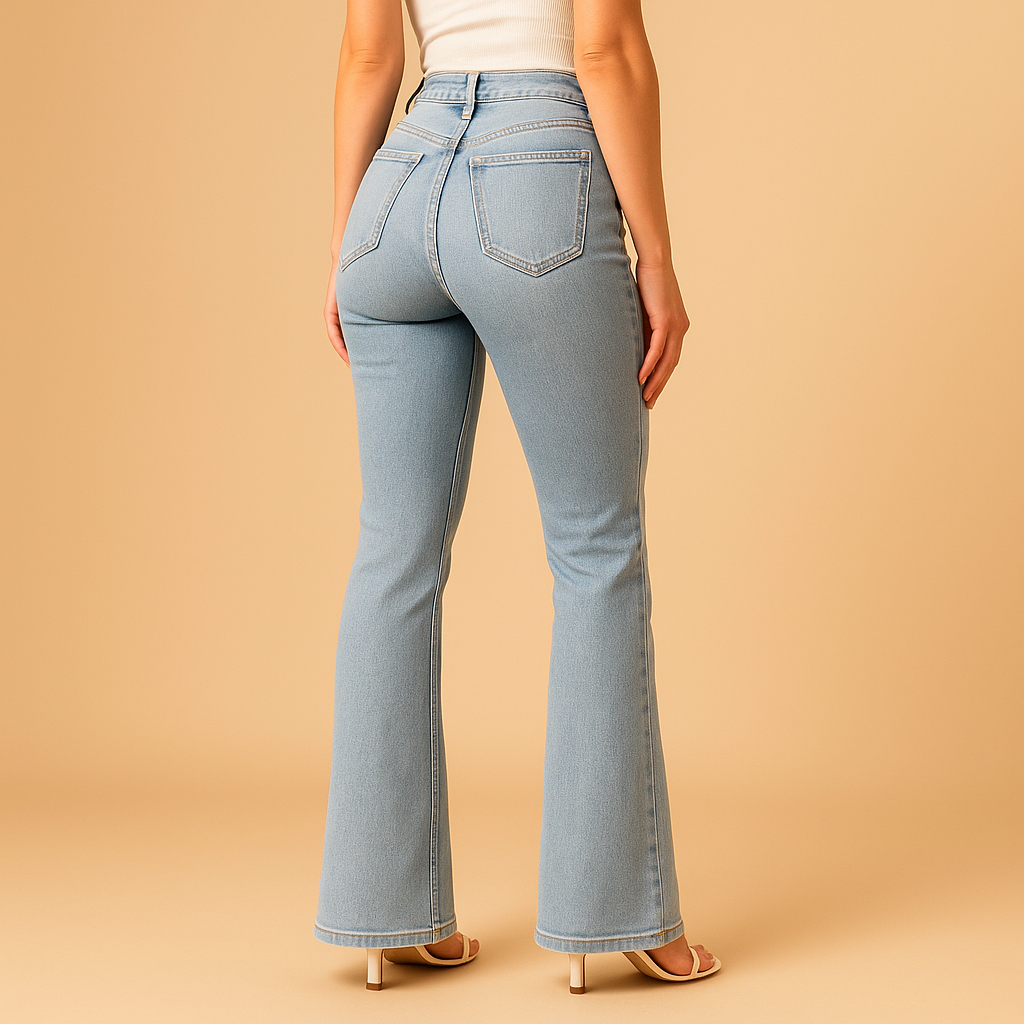 Yasmine | Flared højtaljede jeans til damer