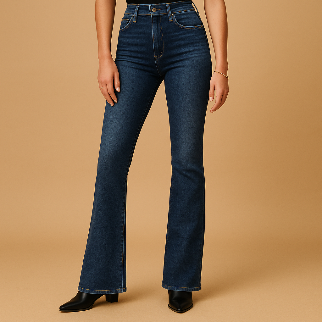 Yasmine | Flared højtaljede jeans til damer